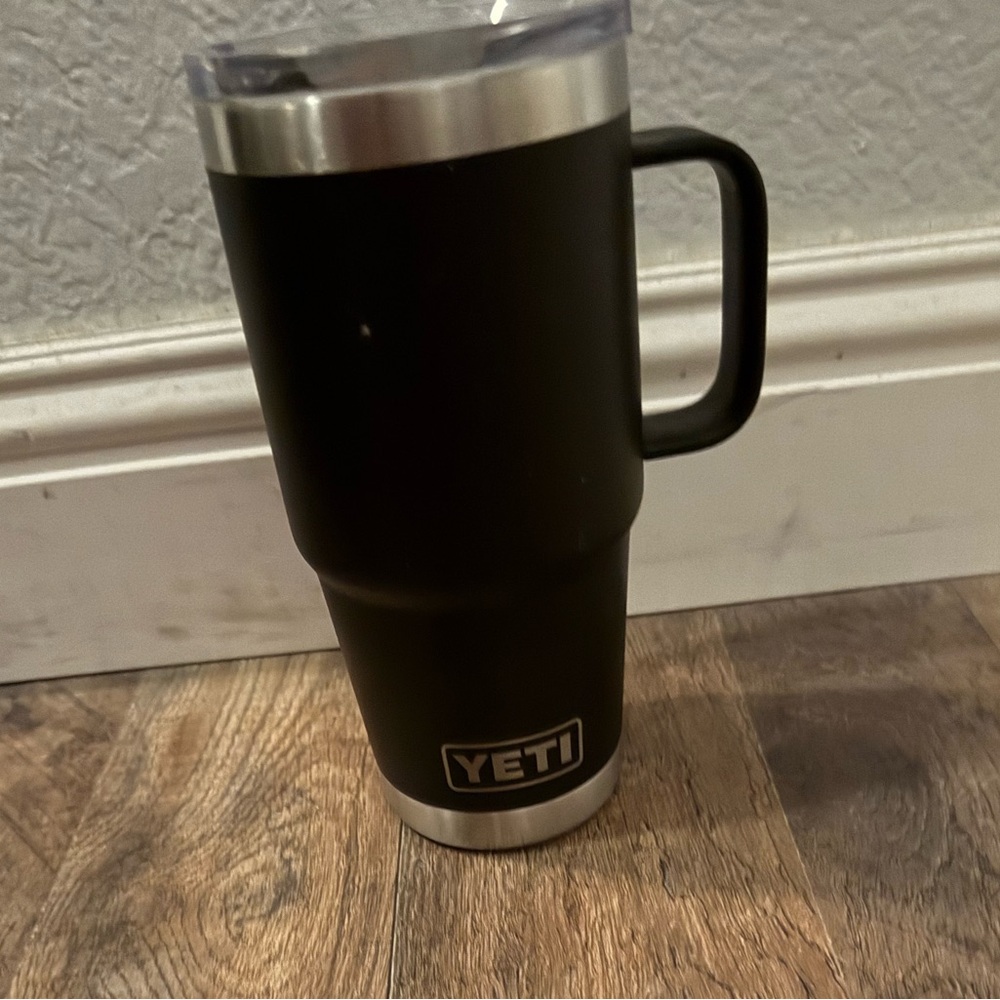 YETI Black Travel Mug with Handle